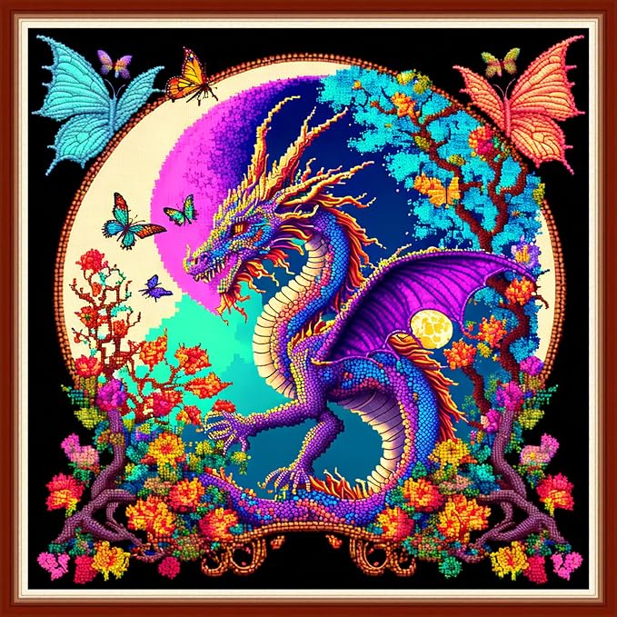 Dimensean Stamped Cross Stitch Kits Full Range of Embroidery Patterns Starter by DimenseanCrossStitchKits