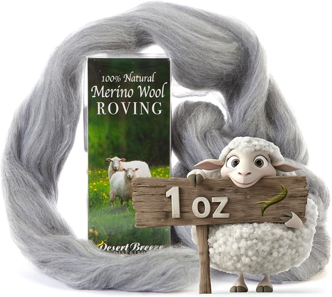 Desert Breeze Distributing 100% Natural Merino Wool Roving by DesertBreezeDistributing