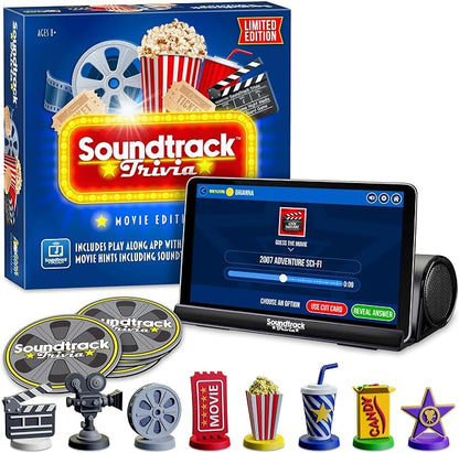 Soundtrack Trivia Limited Edition Movie Game Includes Bluetooth Speaker by GameNightMedia