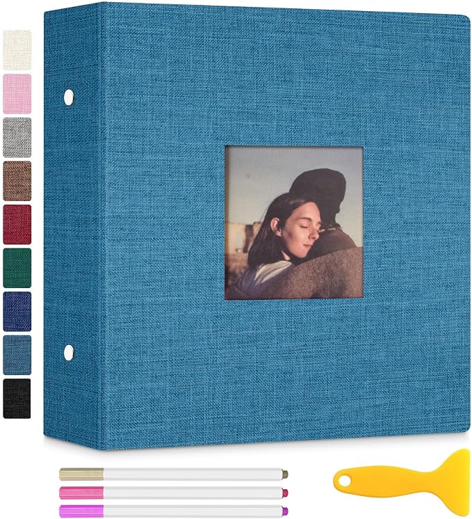 Zesthouse Large 18In Photo Album Self Adhesive 60 Pages, 3-Ring Scrapbook by Zesthouse