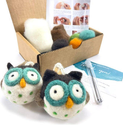 Woolbuddy Owl Needle Felting Kit by Woolbuddy
