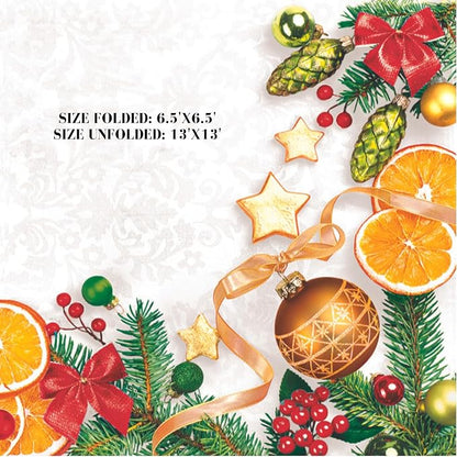 20-ct 13x13 Christmas Paper Decoupage Napkins, 3-Ply Servilletas Tissue Napkin - Image 2