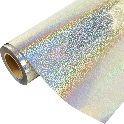 Threadart Metallic Foil Silver Pattern Heat Transfer Vinyl Film | Custom Cut by ThreadArt