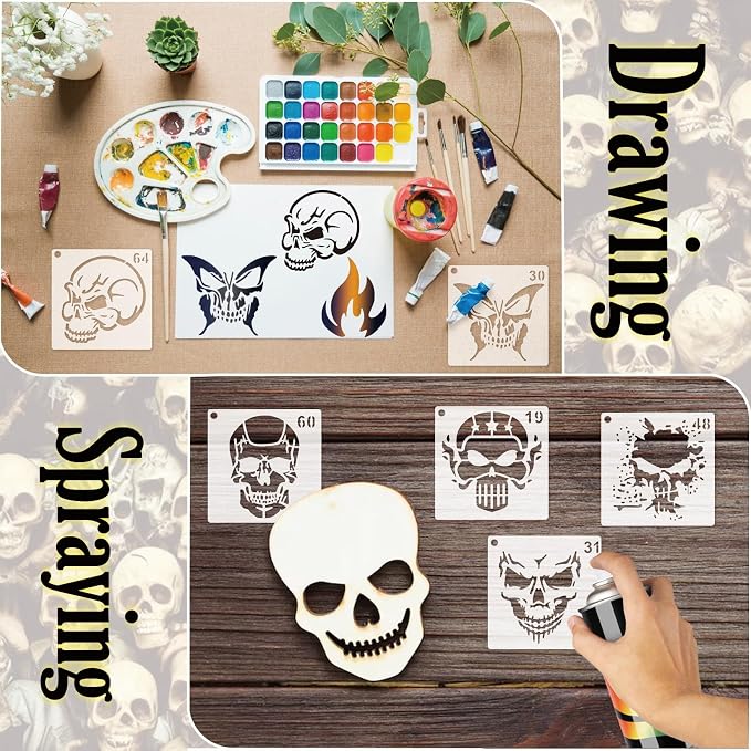 Small Stencils for Painting on Wood Reusable, 3 Inch Reusable Stencil for Craft - Image 4