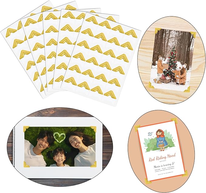 240 Pieces Photo Corners Self Adhesive Photo Corner Stickers, Picture Mounting - Image 4