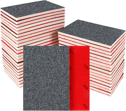 24 Pcs Sanding Sponge 80 Grit, Washable & Reusable Sanding Blocks by Pukamam