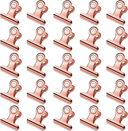 30 Pack Small Bull Clips 0.87 Inch Mini Metal Hinge Clips Binder Paper Hinge by Orcielo