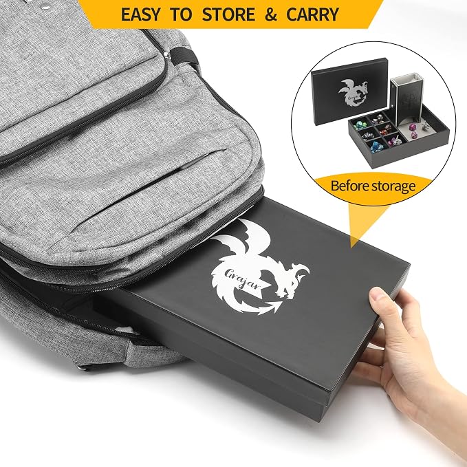 3 in 1 Dice Tray with Lid and Storage Tower, Portable Dice Box Holder - Image 6