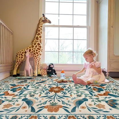 Morebes Washable Floral 8x10 Area Rugs - Image 2
