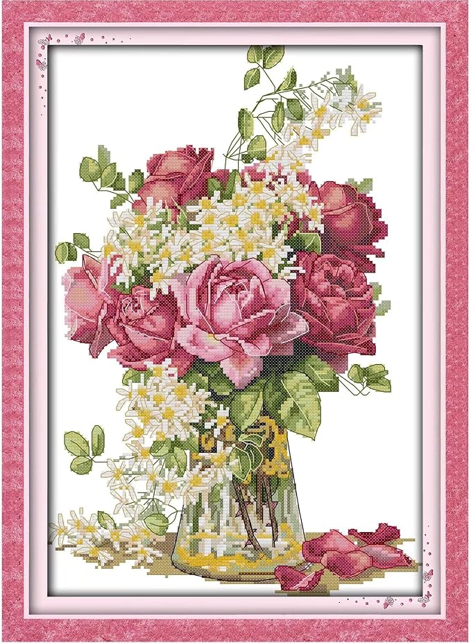Stamped Cross Stitch Kits Beginners Full Range of Crossstitching Preprinted by CROSSDECOR