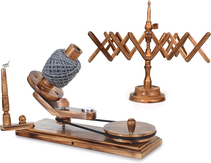 Handmade Wooden Yarn Ball Winder & Table Top Swift - Image 8