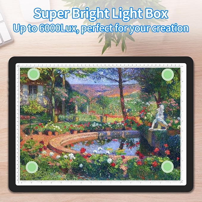TOHETO A3 Light Board for Diamond Painting, Super Bright Magnetic Light Pad - Image 8
