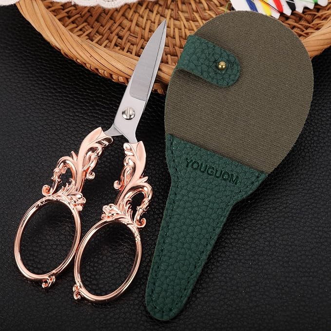 Sewing Scissors, 5.3in Rose Gold Big Handles - Image 2