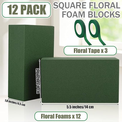 Aneco 12 Pieces Floral Foam Blocks - Image 2