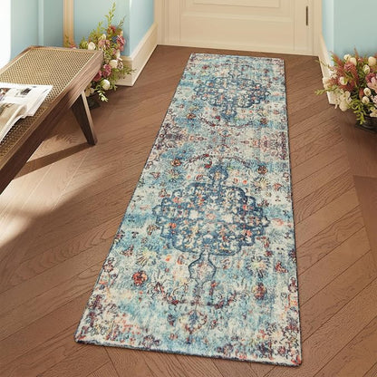 Lahome Bohemian Floral Medallion Runner Rug by Lahome