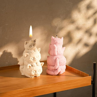 Cat Cylinder Mold Cat Candle - Image 6