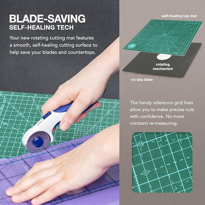 Rotating Self Healing Cutting Mat 14x14 - Image 2