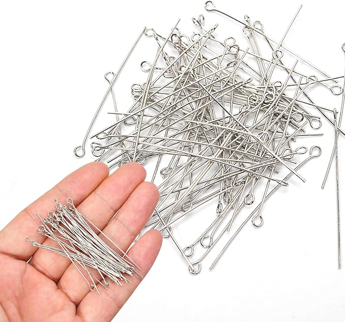 260pcs Silver Filled Eye Pins Non Tarnish Craft Earring Bracelet Jewelry Making - Image 3