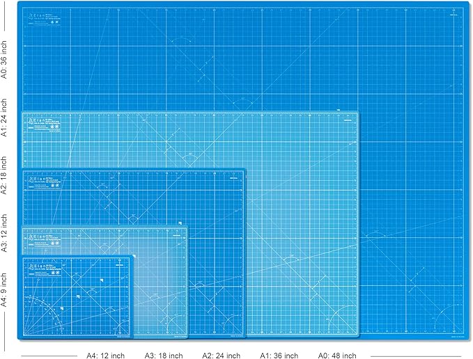Elan Cutting Mat A0 Blue, Extra Large Self Healing Cutting Mat 36 x 48 Inch - Image 3