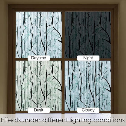 DKTIE Nature Pattern Rainbow Window Film Decorative Stained Glass Window Film - Image 8