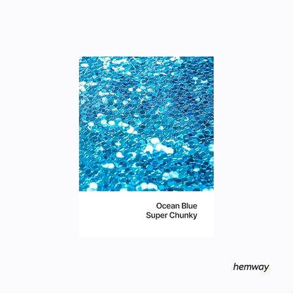 Hemway Glitter for Resin 100g Ocean Blue Metallic Crystals for Epoxy Craft - Image 2