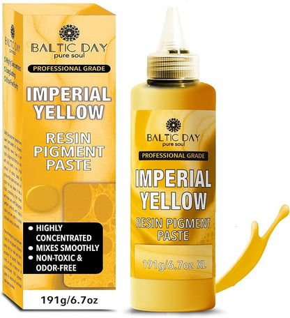 Imperial Yellow Epoxy Resin Pigment Paste XL – High Concentration Opaque Epoxy by BALTICDAYpuresoul