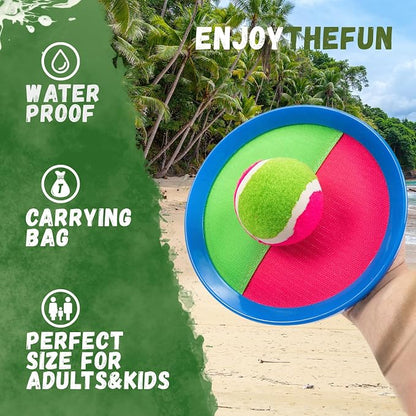 Toss and Catch Ball Set, Outdoor Games, Beach/Backyard/Lawn Games, Paddle Ball - Image 2