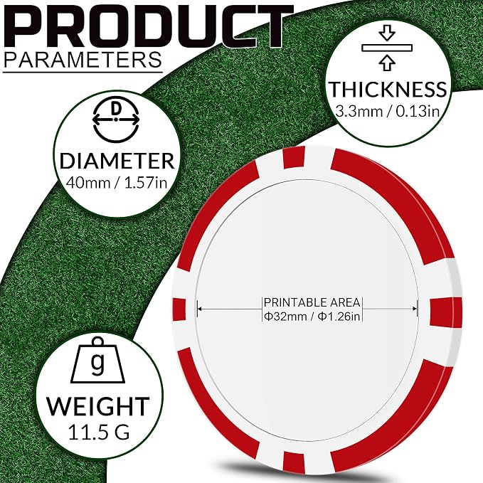 50 Custom Poker Chips, Personalized - Image 2