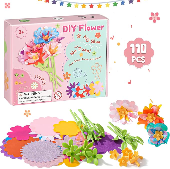 Plesechde DIY Fabric Flower Bouquets Toys Accessories, Arts and Crafts Toy - Image 6