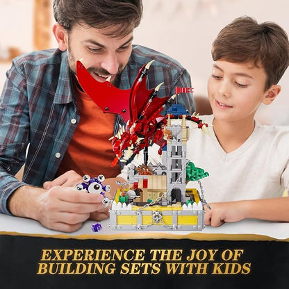 WINNER SPACE Medieval Dragons Castle Building Sets, Guarding Dice Tower Kits - Image 10