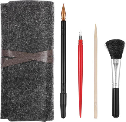 14Pcs Scratch Art Tools, Dual Tip Scratch Coloring Stylus Paper Art Kit - Image 2
