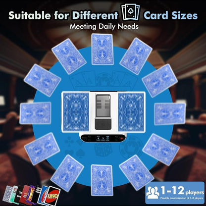 Automatic Card Shuffler and Dealer Machine 360° Rotation, Supports 12 Players - Image 4
