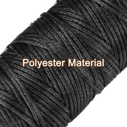 uxcell Leather Sewing Waxed Thread, 55 Yards / 50m 0.8mm 150D Flat Polyester - Image 3