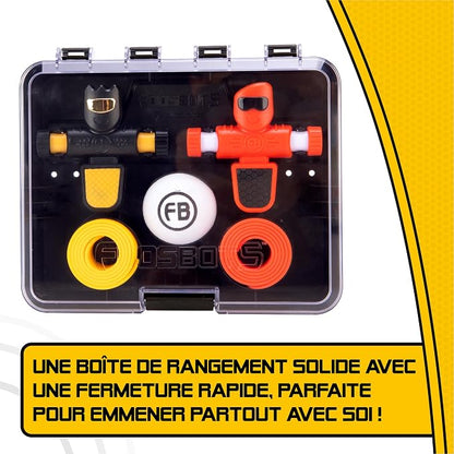 Fat Brain Toys Foosbots On The Go Tabletop Trickshot Game, 2 Player Soccer Toys - Image 4