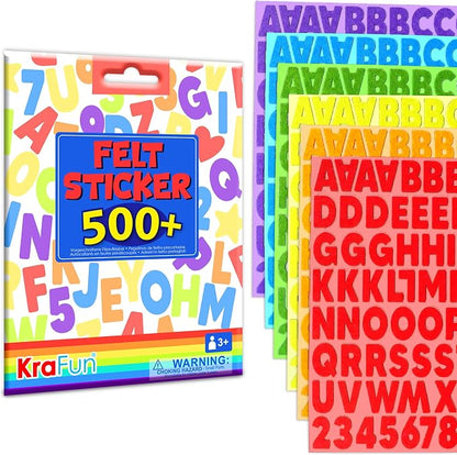 KRAFUN Felt Sticker Kit for Beginner Toddlers, Kids Arts & Crafts, Fun Shapes by FunCreativeArtsCraftKits
