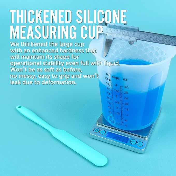 Silicone Resin Mixing 1L Measuring Cup Set - Image 5
