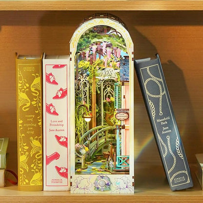 Tonecheer DIY Book Nook Kit for Adults, 3D Puzzle Wooden Miniature House Kit - Image 4