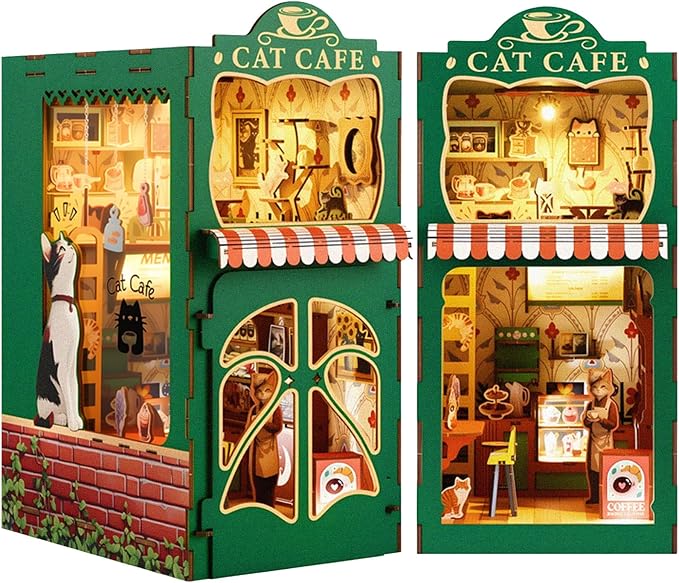 Book Nook Kit, DIY Miniature House Kit by Kaayeewood