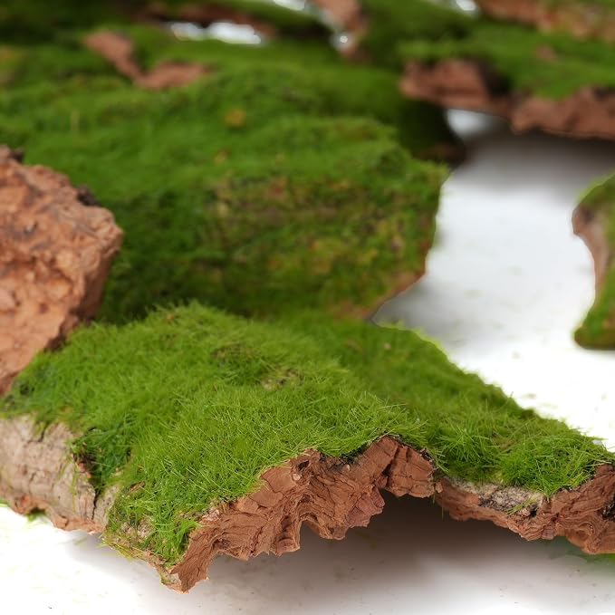 BYHER Assorted Artificial Moss Bark, Decorative Mossy Tree Bark - Image 6