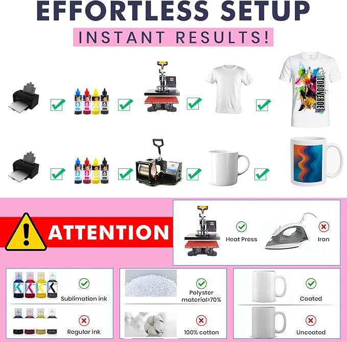 Hayes 110 Sheets Sublimation Paper 8.5x11 Inch Letter Size | 120gsm Heat - Image 6