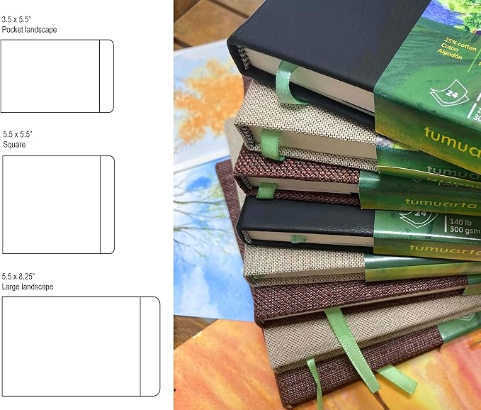 Watercolor Journal, 140 LB, 300 GSM, tumuarta Cotton Paper, Cold Press - Image 5