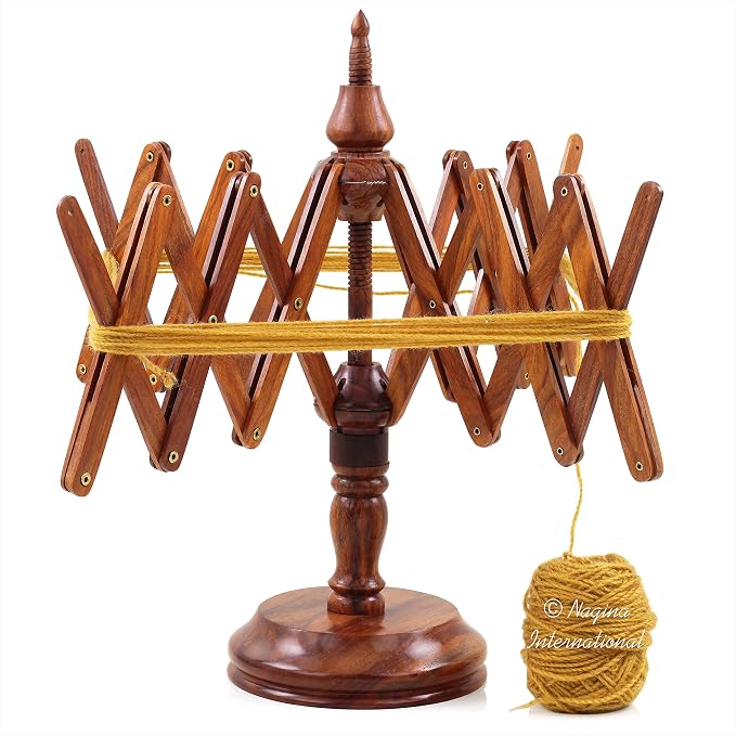 Nagina International Wooden Handcrafted Heavy Duty Wooden Yarn Ball Winder - Image 5