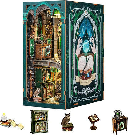 Fsolis Book Nook Kits for Adults, DIY Miniature House Kit 3D Wooden Puzzle by FsolisDIYDollhouse