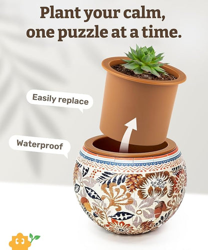 PieceRelax 3D Puzzle Planter 80 Pieces - Image 2