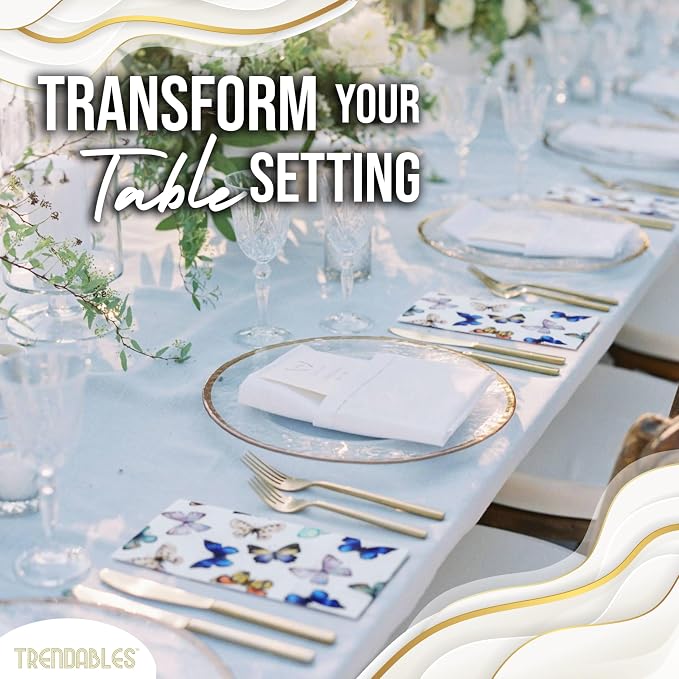 Trendables Butterfly Napkins for decoupage 200 Pcs 3 Ply Butterfly paper - Image 5