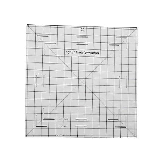 HONEYSEW T-Shirt Alignment Transformation Ruler 15.5x15.5 inches Quilting - Image 2