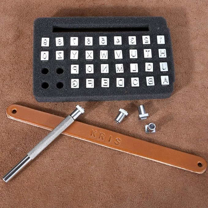 26 PCS Capital Leathercraft Metal Letter Stamps Punch Set, 1/4” Steel Printing - Image 2