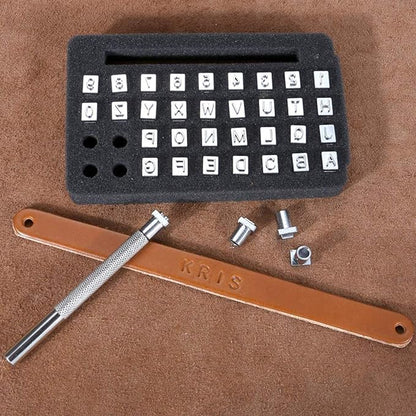 26 PCS Capital Leathercraft Metal Letter Stamps Punch Set, 1/4” Steel Printing - Image 2