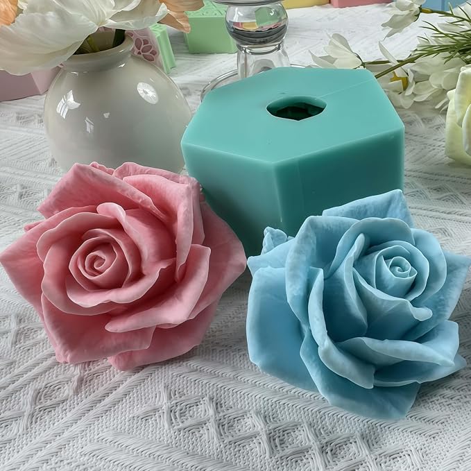 Bloom Rose Flower 3D Silicone Mold - Image 4