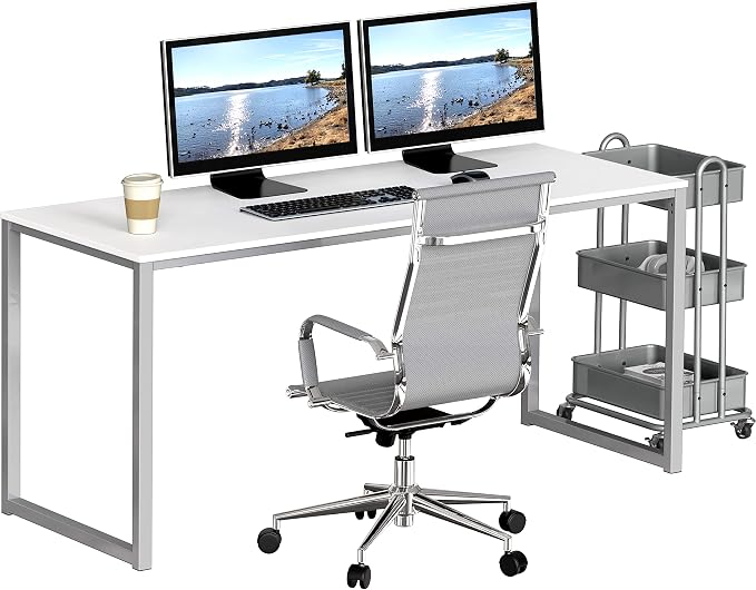 SHW Mission 55-Inch Home Office Computer Desk - Image 6